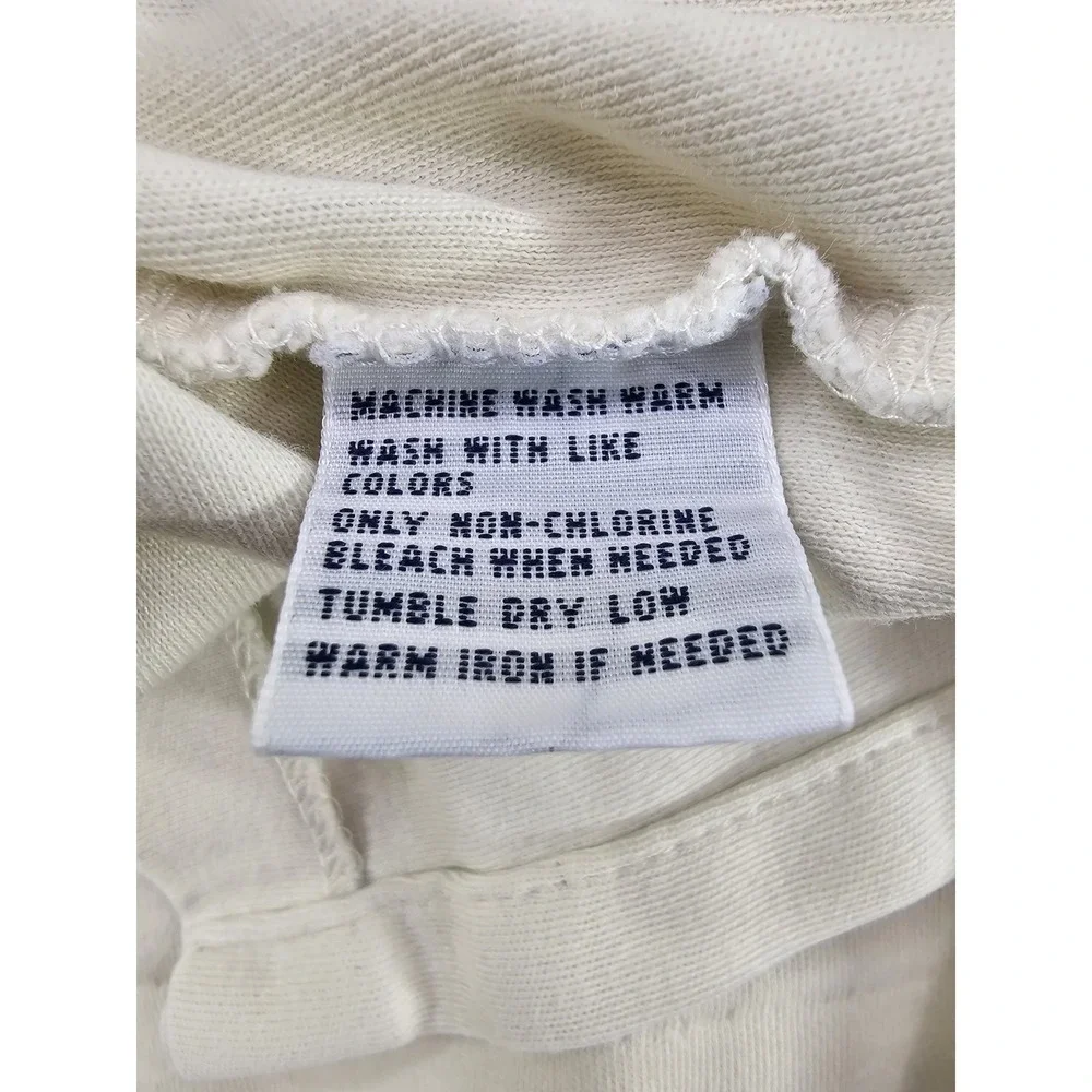 VTG Polo Ralph Lauren Mens XLarge Cream Short Sleeve Cotton Polo Shirt Pony Logo